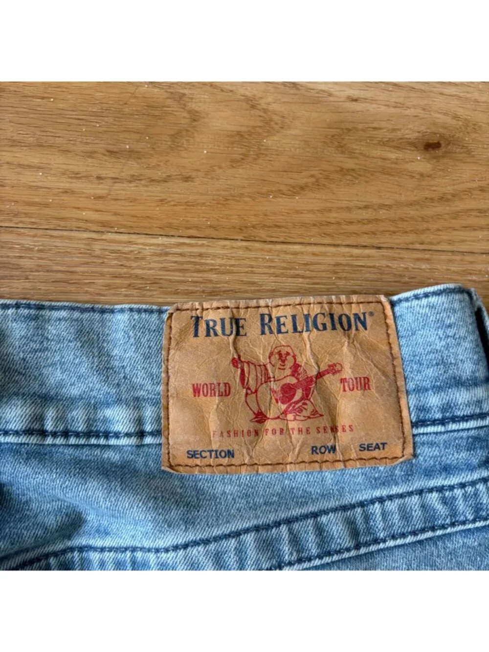 True Religion Rocco Relaxed Skinny Denim Jeans Light Blue Men’s Size 31